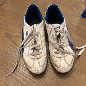 Puma White and Blue Athletic Shoes